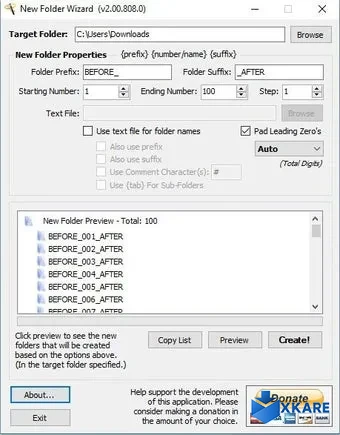 New Folder Wizard New Folder Wizard